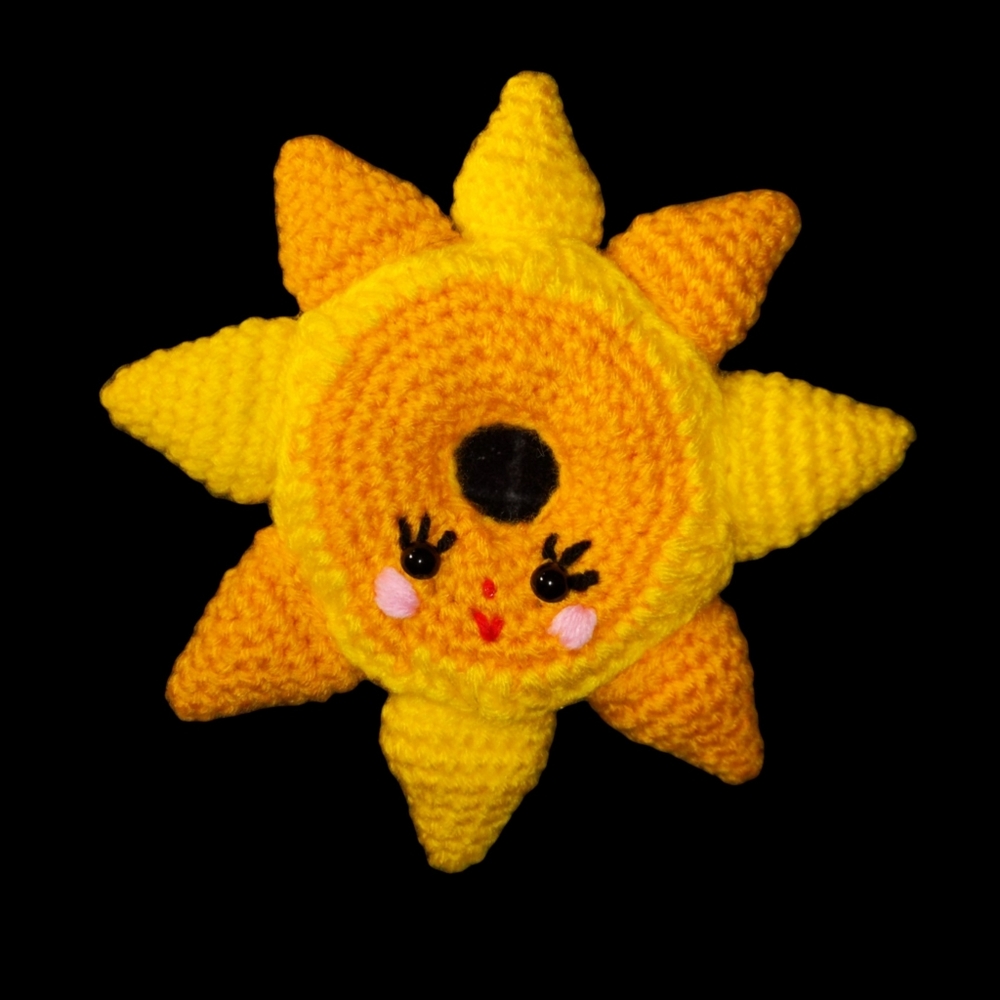 Sunshine Donut Ring Crochet Handmade Pin Cushion